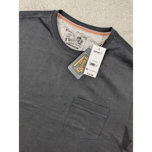 Frontier Threads Mens Black Jersey Crew Neck Pocket T Shirt Sz L By Weatherproof